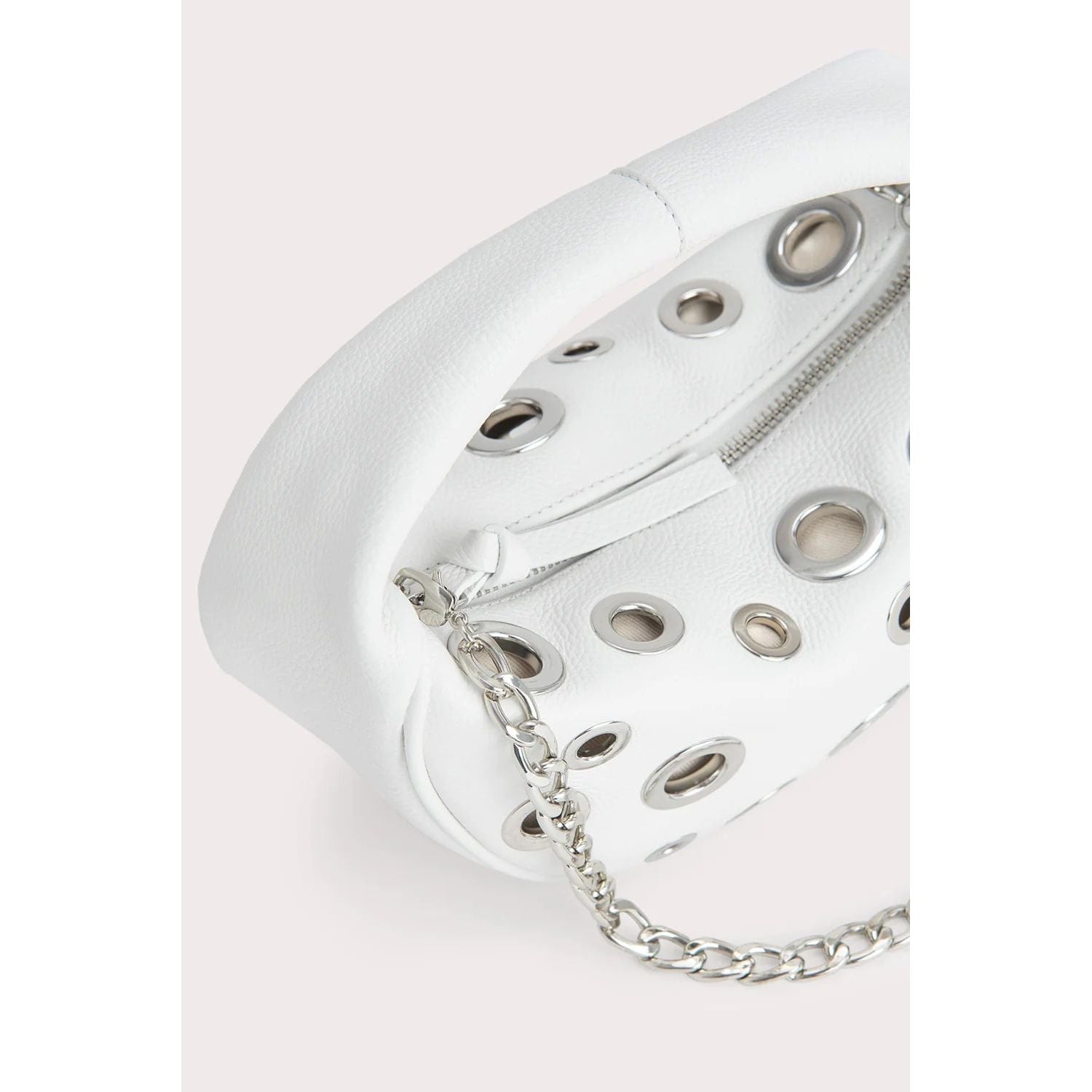 BY FAR BABY CUSH WHITE SMALL GRAIN CALF LEATHER AND EYELETS - Yooto
