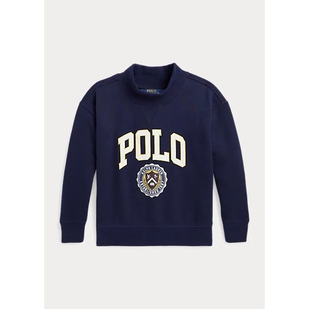 POLO RALPH LAUREN LOGO FLEECE MOCKNECK SWEATSHIRT - Yooto