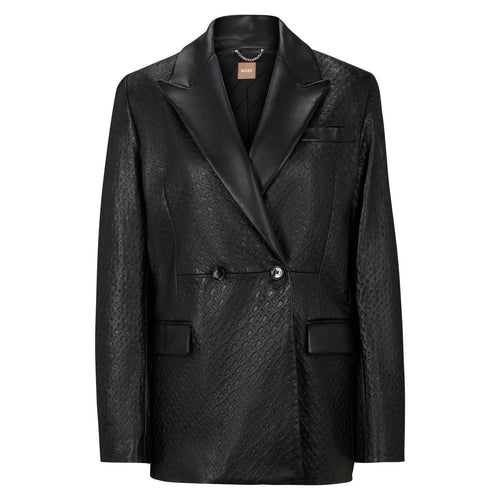 Load image into Gallery viewer, BOSS LEATHER JACKET WITH PEAK LAPELS - Yooto
