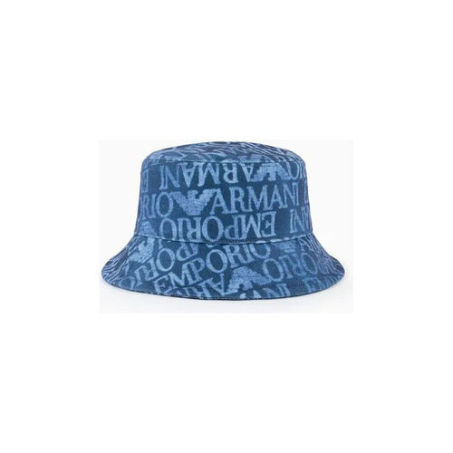 Load image into Gallery viewer, EMPORIO ARMANI KIDS CLOCHE HAT WITH LOGO LETTERING PRINT - Yooto
