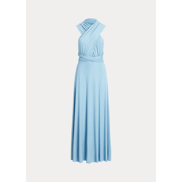 POLO RALPH LAUREN WRAP-AROUND JERSEY COCKTAIL DRESS - Yooto