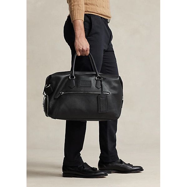 POLO RALPH LAUREN PEBBLED LEATHER DUFFEL - Yooto