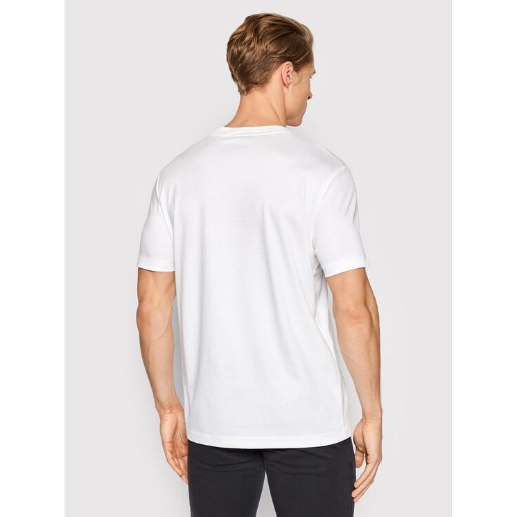 BOSS ORGANIC-COTTON T-SHIRT WITH LOGO BADGE - Yooto