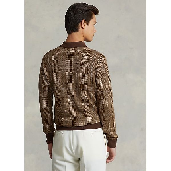 Polo Ralph Lauren Glen Plaid Cotton-Blend Sweater - Yooto