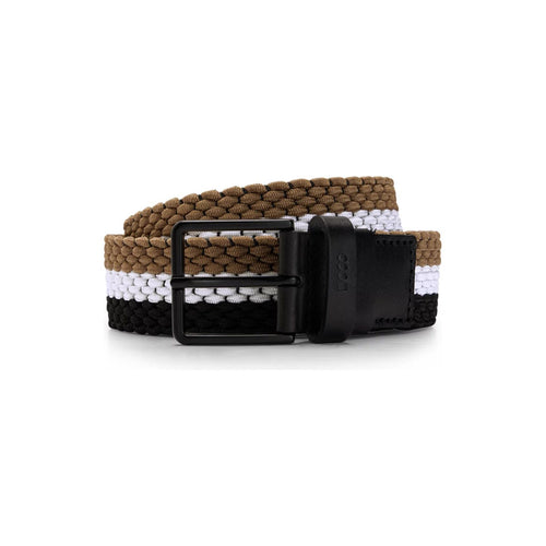Load image into Gallery viewer, BOSS WOVEN BELT WITH LEATHER TRIM AND CONTRASTING COLOR DETAILS - Yooto
