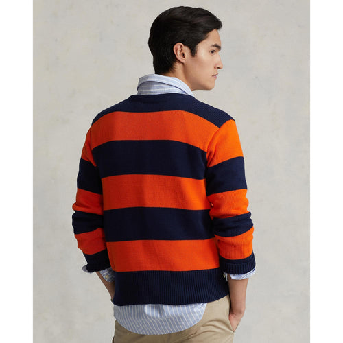 Load image into Gallery viewer, Polo Crest Striped Cotton Jumper - Yooto
