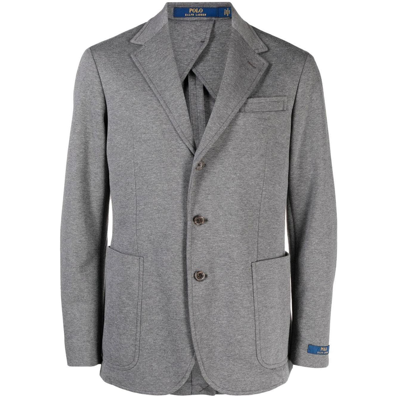 POLO RALPH LAUREN SINGLE-BREASTED COTTON-BLEND BLAZER - Yooto