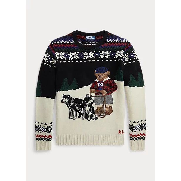 POLO RALPH LAUREN POLO BEAR WOOL-BLEND JUMPER - Yooto