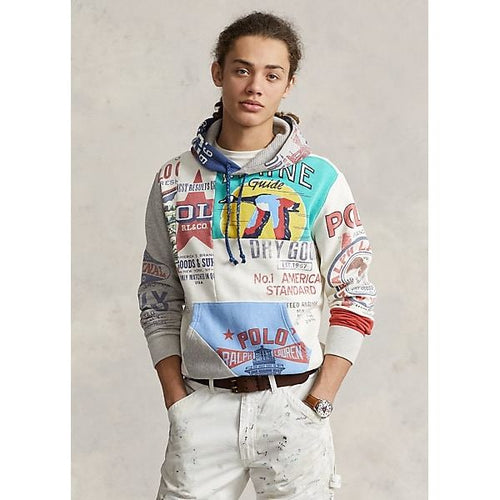 Load image into Gallery viewer, POLO RALPH LAUREN PATCHWORK FLEECE GRAPHIC HOODIE - Yooto
