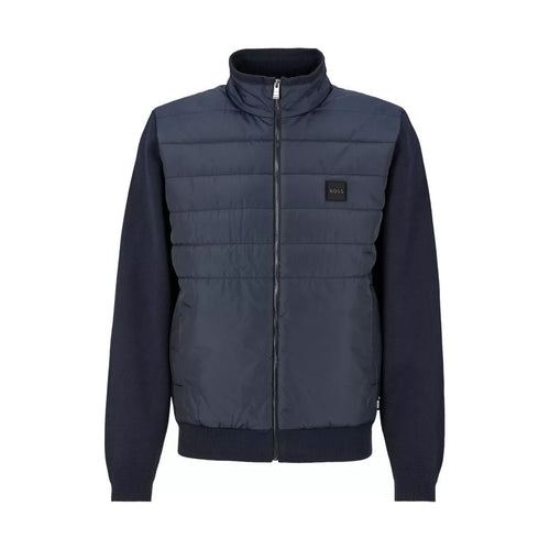 Load image into Gallery viewer, BOSS REGULAR-FIT ZIPPED JACKET IN COTTON AND VIRGIN WOOL - Yooto
