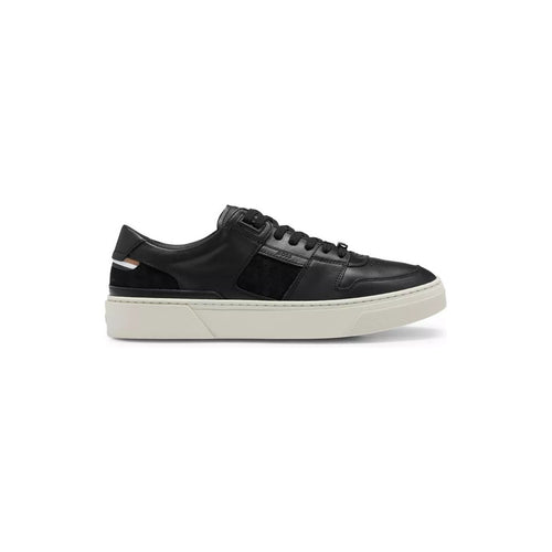 Load image into Gallery viewer, BOSS SIGNATURE-STRIPE LOW-PROFILE TRAINERS IN LEATHER - Yooto
