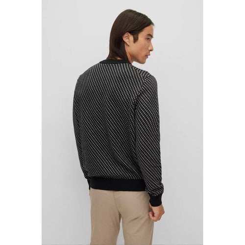 Load image into Gallery viewer, BOSS JACQUARD-PATTERNED SWEATER IN VIRGIN WOOL WITH COTTON - Yooto
