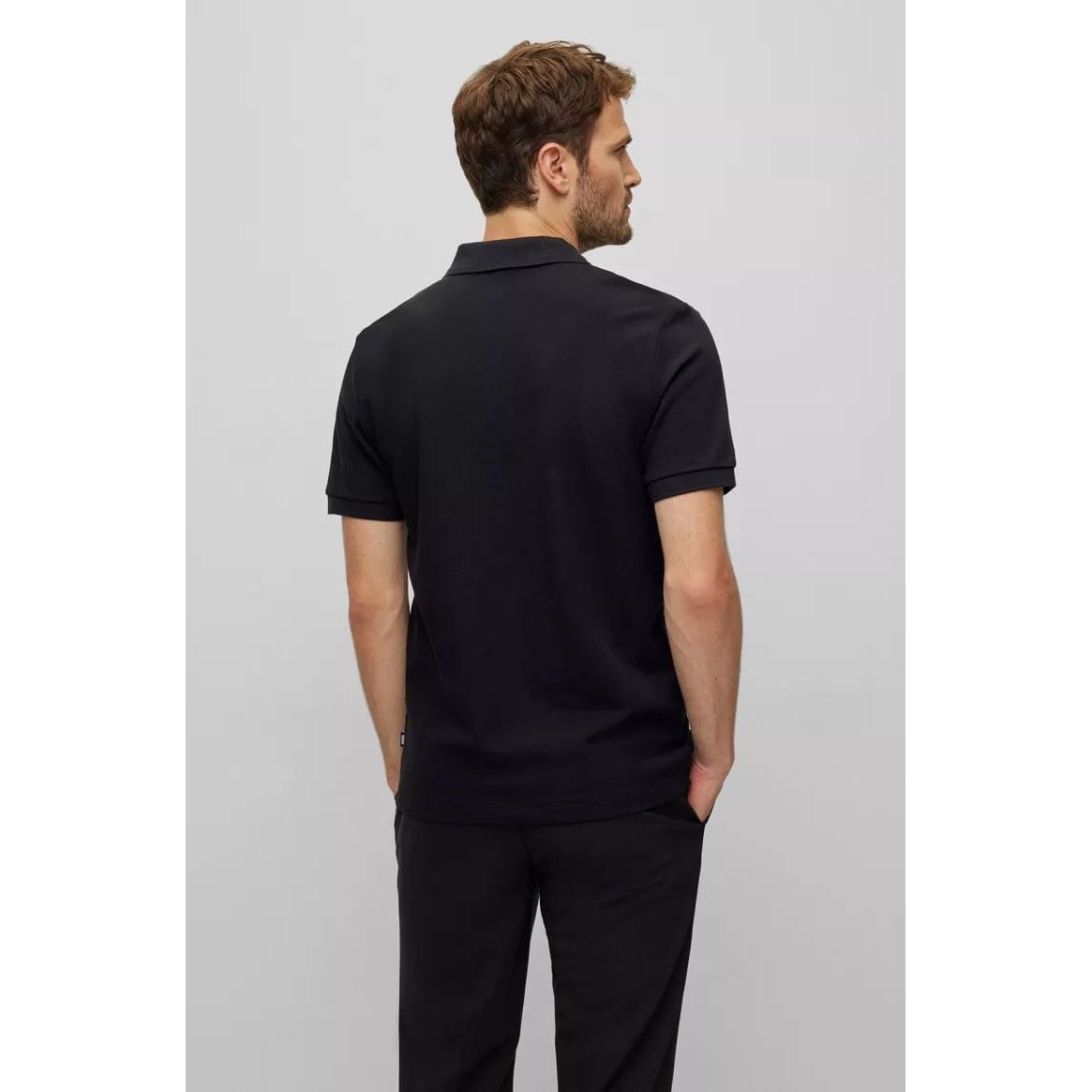 BOSS COTTON-PIQUÉ POLO SHIRT WITH SIGNATURE STRIPE - Yooto