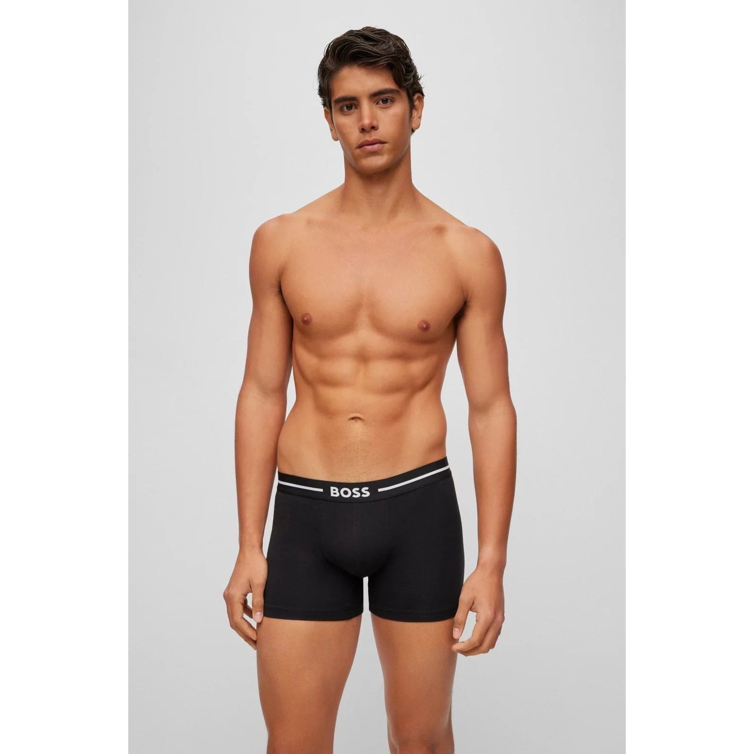 BOSS THREE-PACK OF STRETCH-COTTON BOXER BRIEFS - Yooto