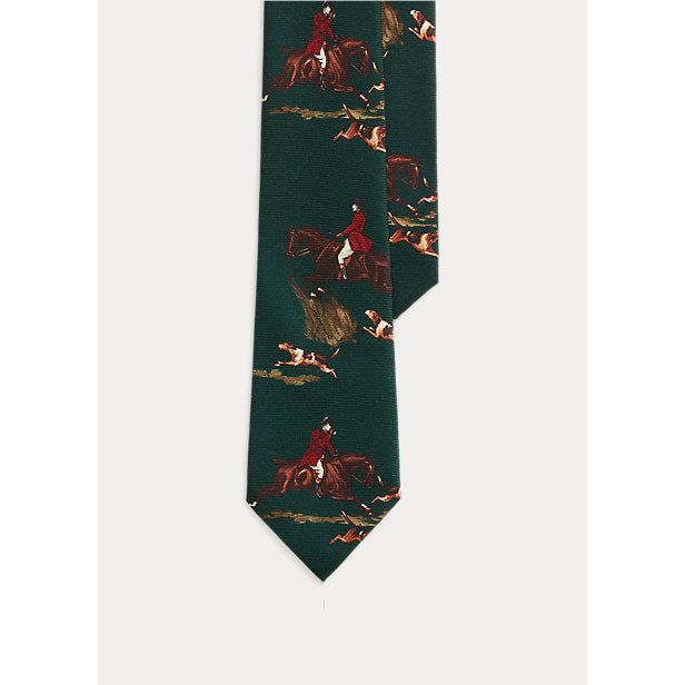 POLO RALPH LAUREN SPORTING-PRINT WOOL CHALLIS TIE - Yooto