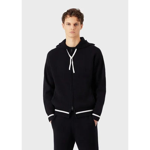 Load image into Gallery viewer, EMPORIO ARMANI
TRAVEL ESSENTIALS VIRGIN WOOL AND CASHMERE CARDIGAN WITH ZIP - Yooto
