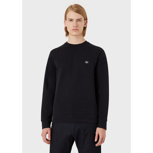 Load image into Gallery viewer, EMPORIO ARMANI DOUBLE-JERSEY SWEATSHIRT WITH MICRO LOGO PATCH - Yooto
