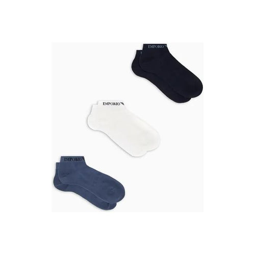 Load image into Gallery viewer, EMPORIO ARMANI THREE-PACK OF SOCKS WITH JACQUARD LOGO - Yooto
