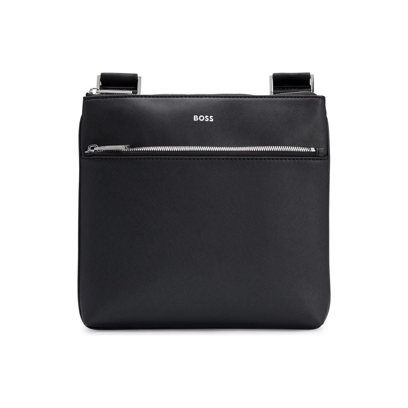 BOSS STRUCTURED-LEATHER ENVELOPE BAG WITH LOGO DETAIL - Yooto