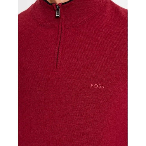 Load image into Gallery viewer, BOSS ZIP-NECK SWEATER IN VIRGIN WOOL WITH EMBROIDERED LOGO - Yooto
