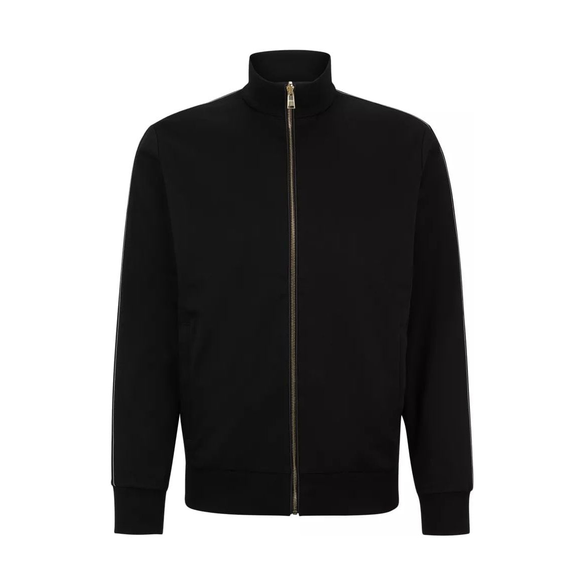 BOSS REVERSIBLE ZIP-UP SWEATSHIRT WITH GOLD-TONE PIPING - Yooto