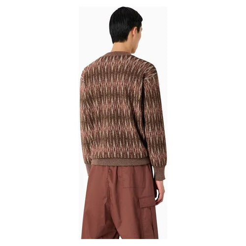 Load image into Gallery viewer, EMPORIO ARMANI ALPACA AND MOHAIR BLEND JUMPER WITH AN OP-ART JACQUARD MOTIF - Yooto

