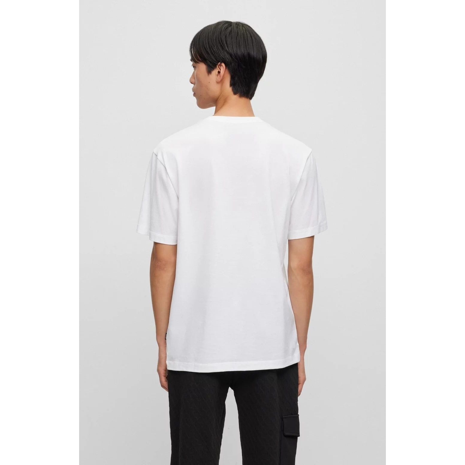 BOSS COTTON-JERSEY T-SHIRT WITH SIGNATURE STRIPE AND LOGO - Yooto