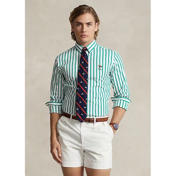 POLO RALPH LAUREN CUSTOM FIT STRIPED POPLIN SHIRT - Yooto