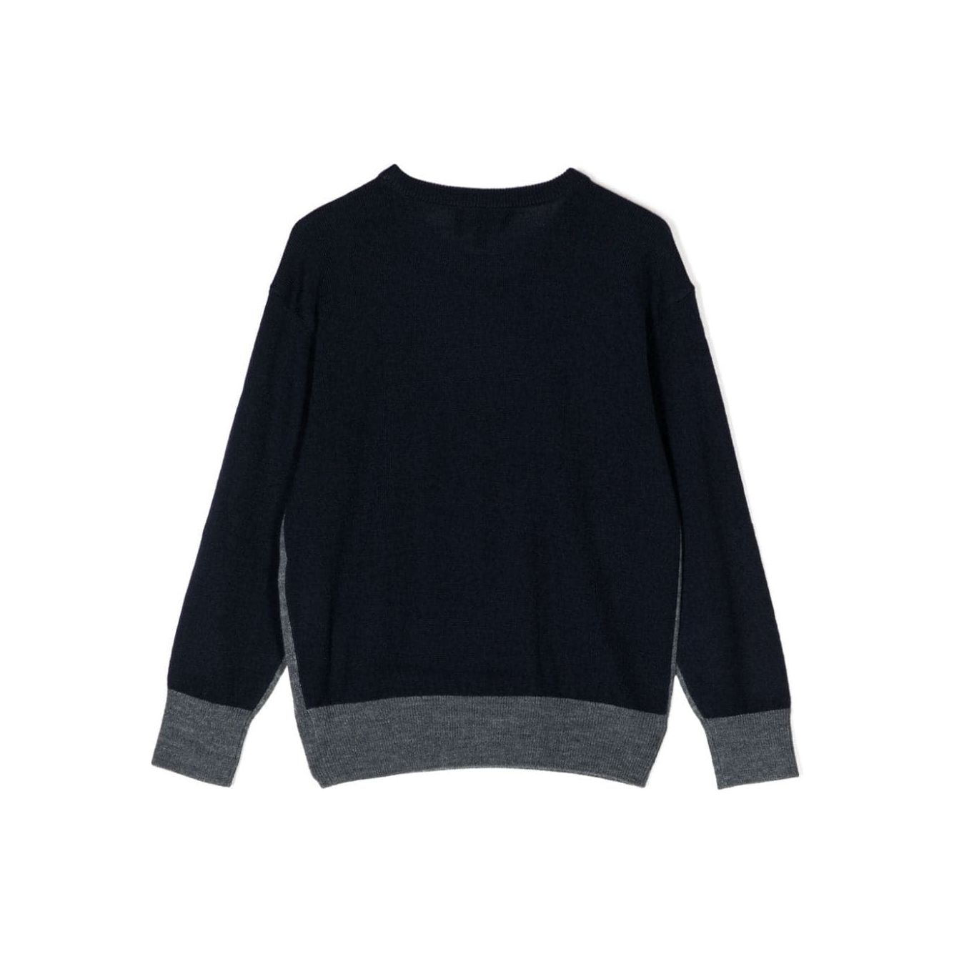 EMPORIO ARMANI KIDS LOGO-EMBROIDERED ROUND-NECK JUMPER - Yooto