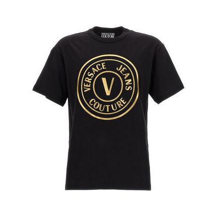 VERSACE JEANS COUTURE T-SHIRT WITH LOGO PRINT - Yooto