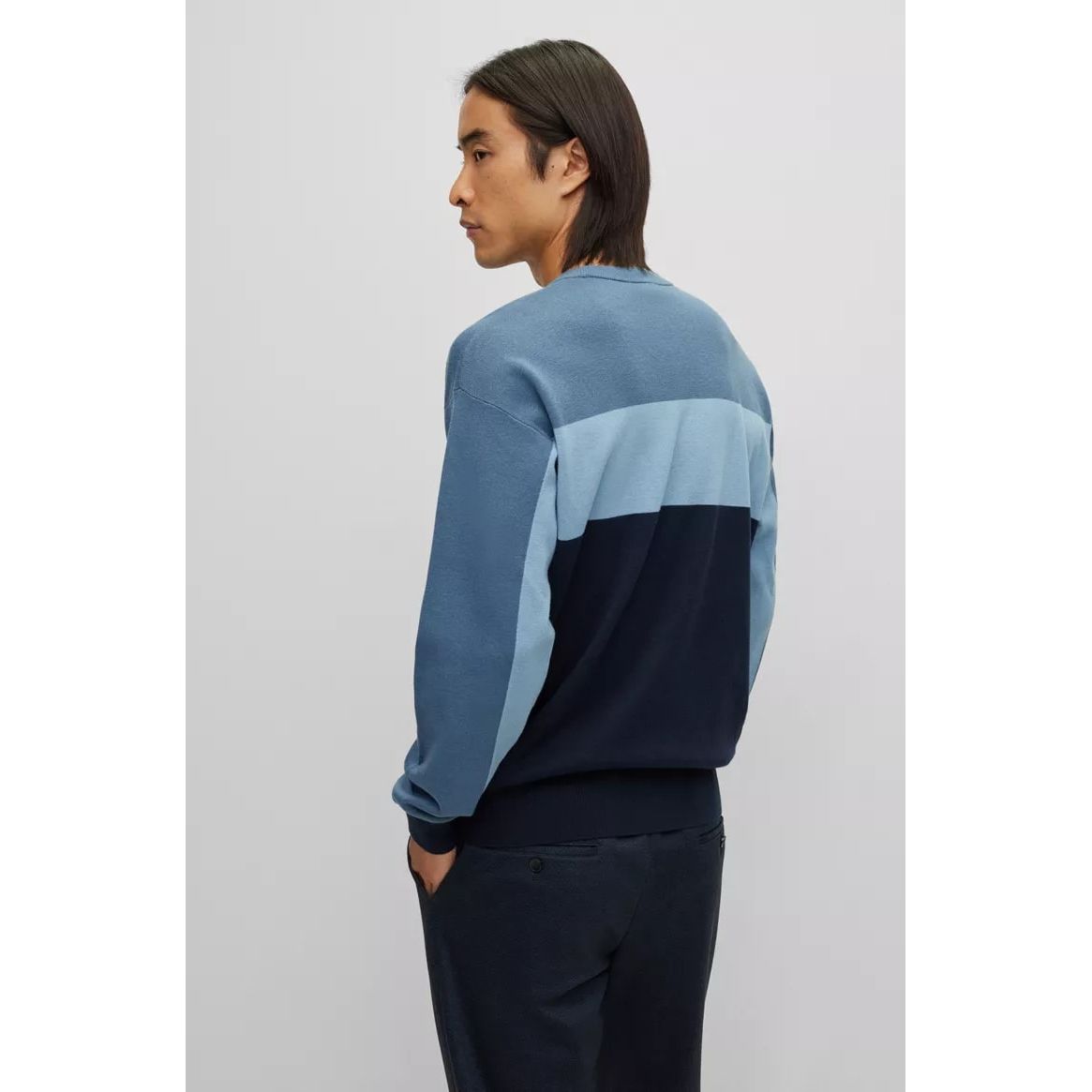 BOSS RELAXED-FIT COLOUR-BLOCK SWEATER - Yooto