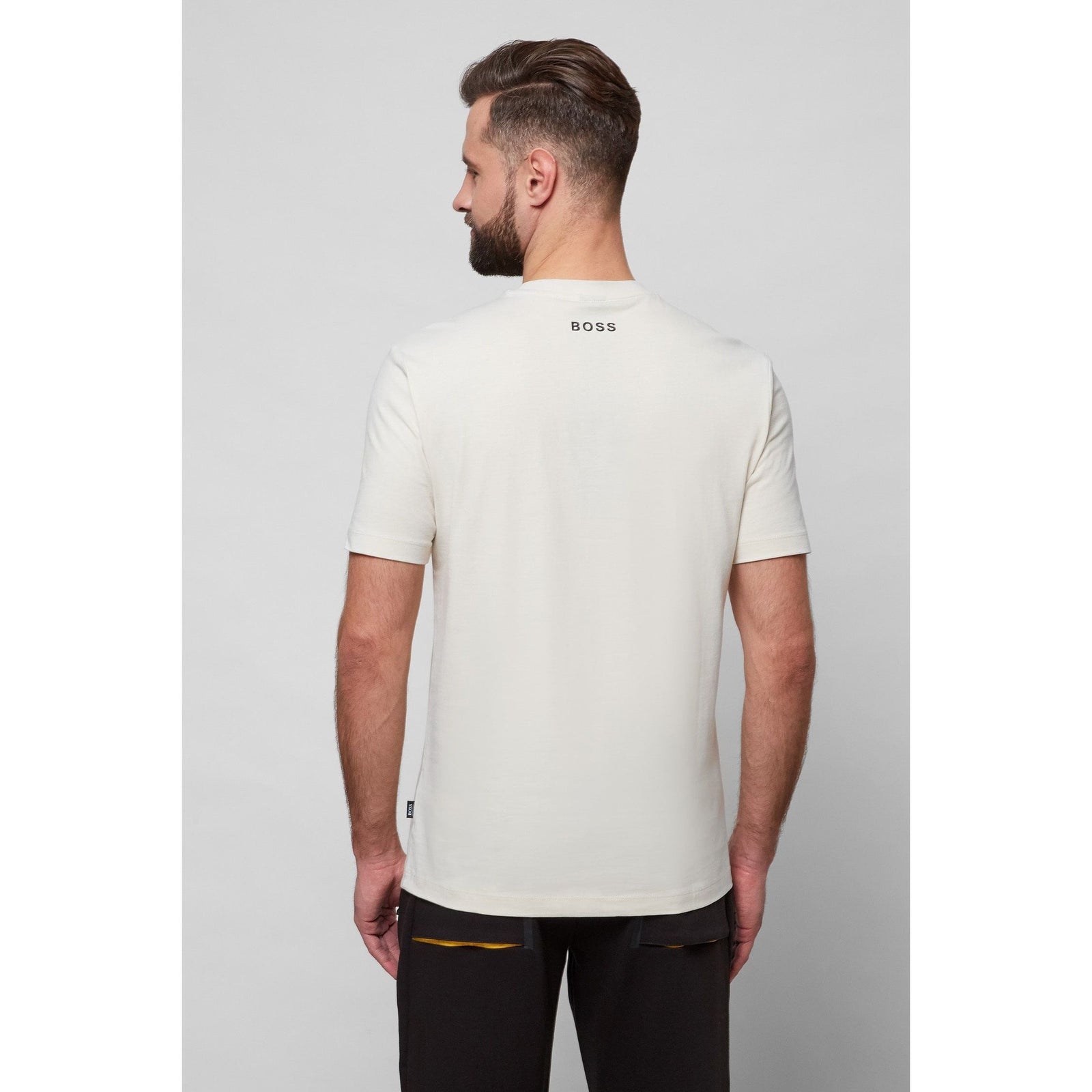 BOSS CREW-NECK T-SHIRT IN COTTON WITH CHEST PRINT - Yooto