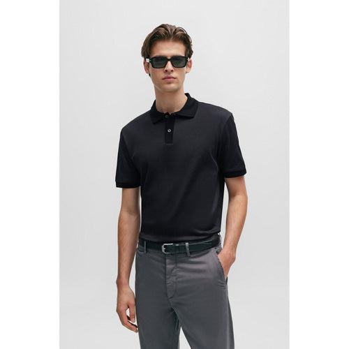 Load image into Gallery viewer, BOSS STRUCTURED-COTTON POLO SHIRT WITH MERCERIZED FINISH - Yooto
