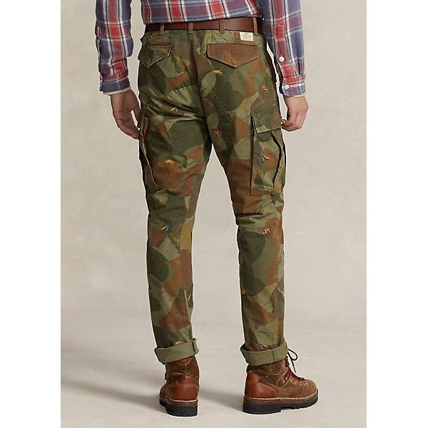 POLO RALPH LAUREN SLIM FIT EMBROIDERED CAMO CARGO TROUSER - Yooto