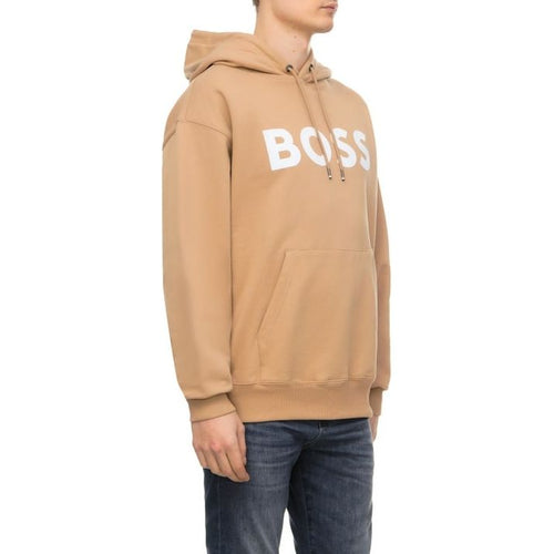 Load image into Gallery viewer, BOSS COTTON-TERRY HOODIE WITH FLOCK-PRINT LOGO - Yooto
