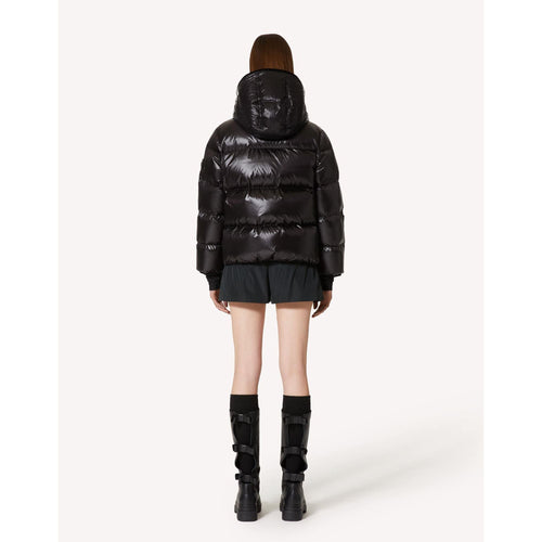 Load image into Gallery viewer, RED VALENTINO NYLON PUFFER JACKET WITH VELVET TRIM - Yooto
