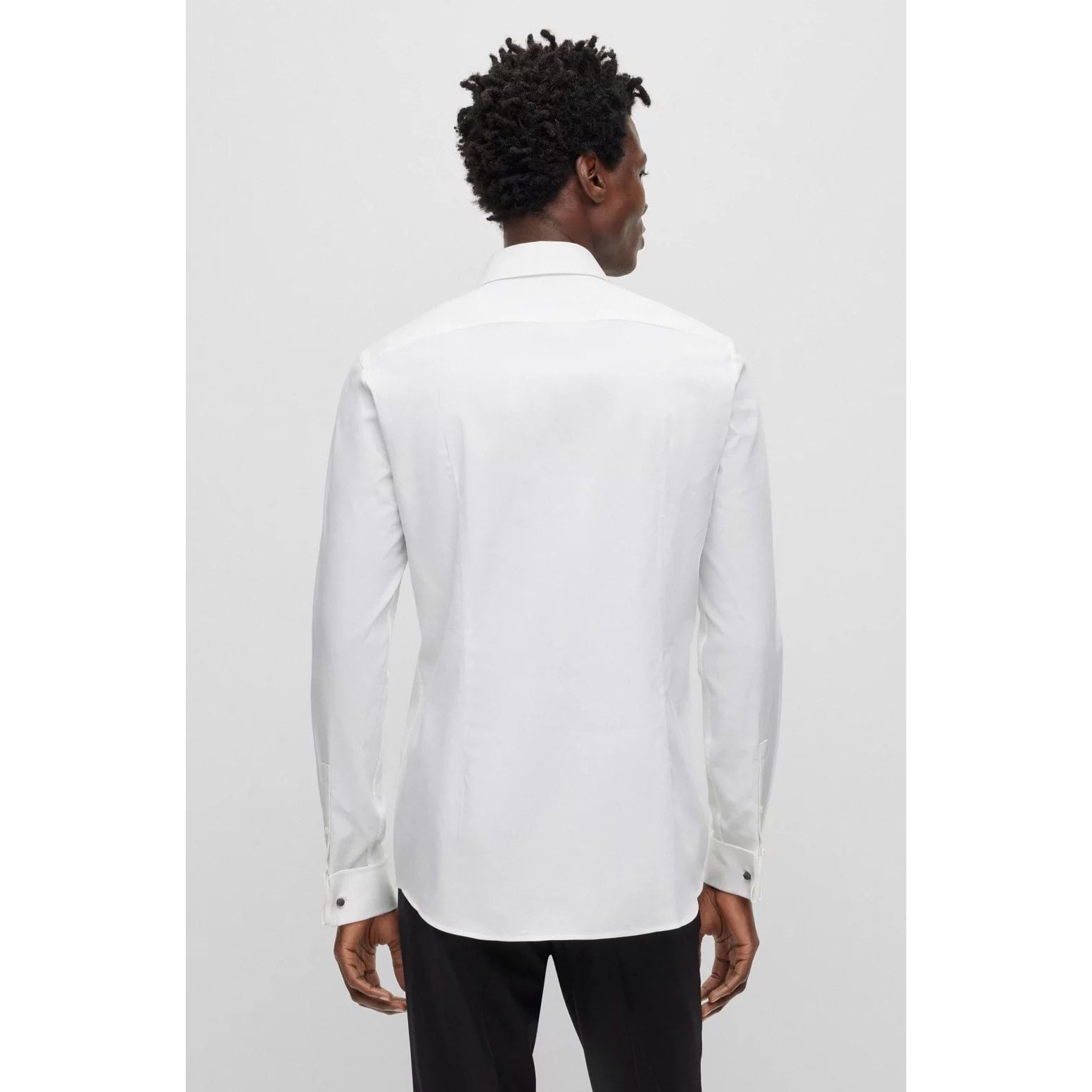 BOSS SLIM-FIT SHIRT IN STRUCTURED STRETCH COTTON - Yooto