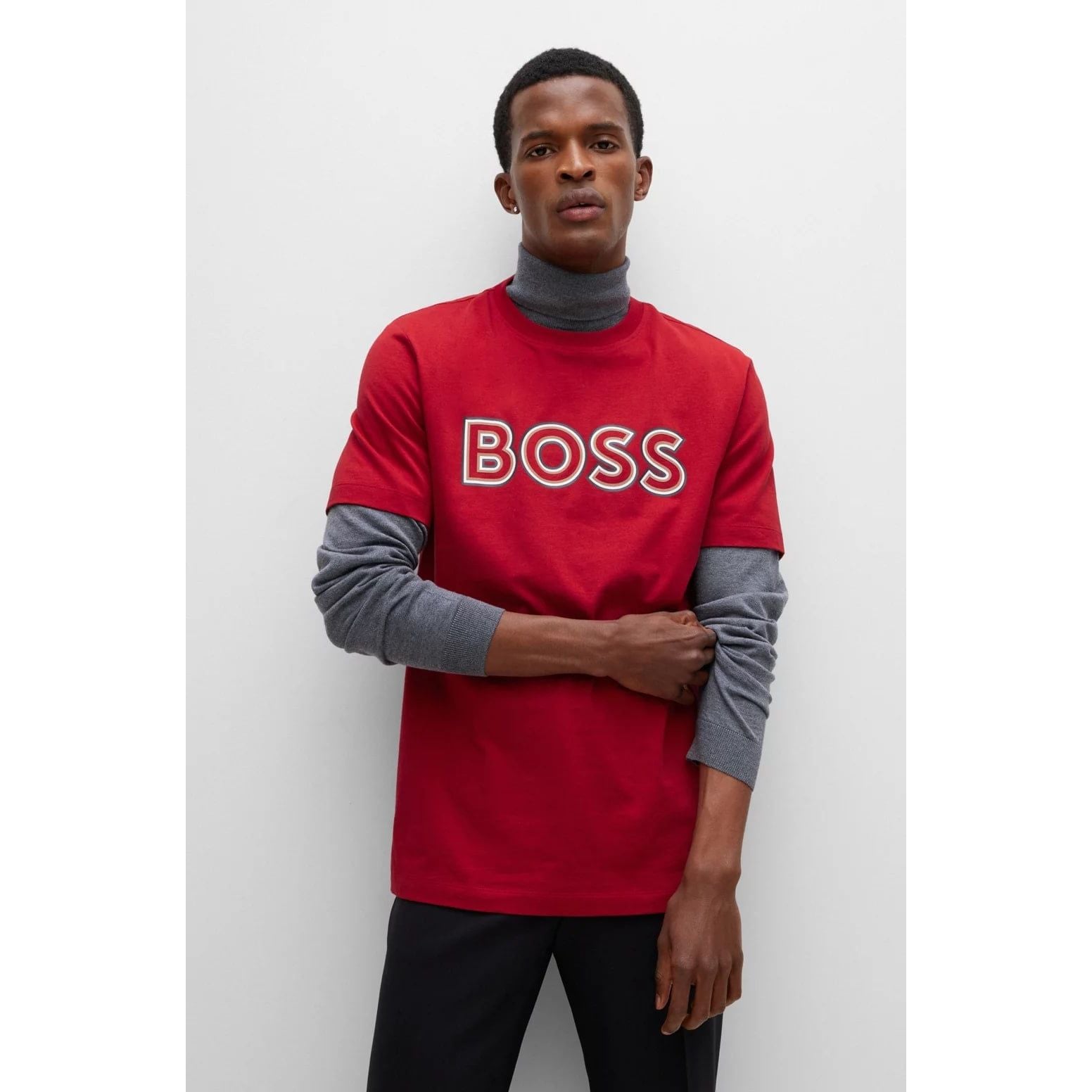 BOSS COTTON-JERSEY T-SHIRT WITH LOGO PRINT - Yooto