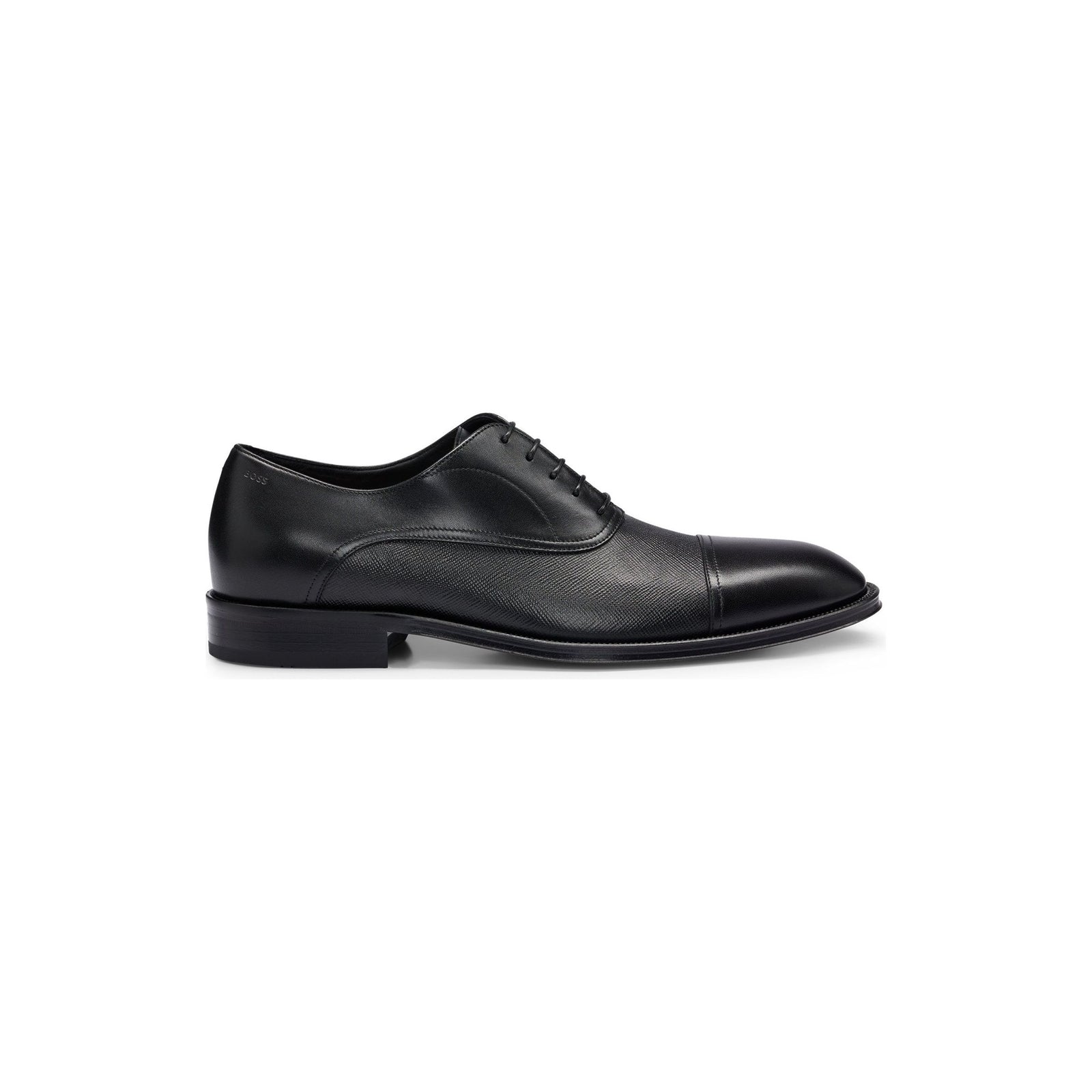 BOSS OXFORD SHOES IN PLAIN AND SAFFIANO-PRINT LEATHER - Yooto