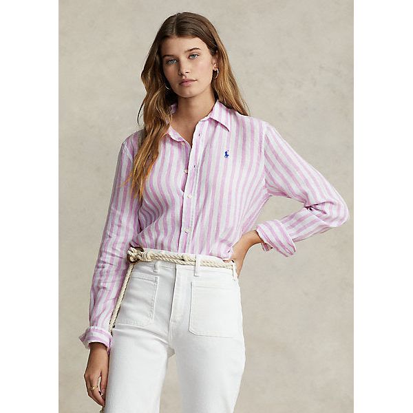 POLO RALPH LAUREN RELAXED FIT STRIPED LINEN SHIRT - Yooto