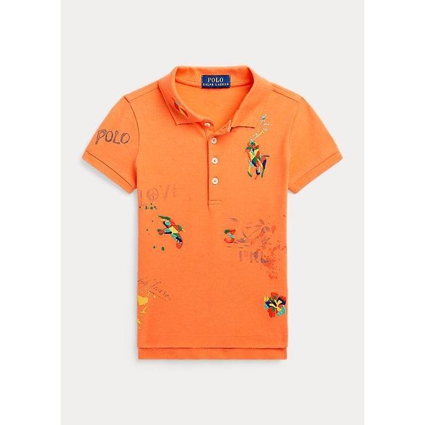 POLO RALPH LAUREN STRETCH MESH GRAPHIC POLO SHIRT - Yooto