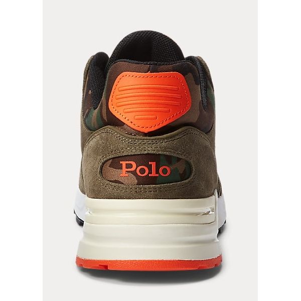 Polo Ralph Lauren Trackster 200 Suede & Camo Twill Sneaker - Yooto