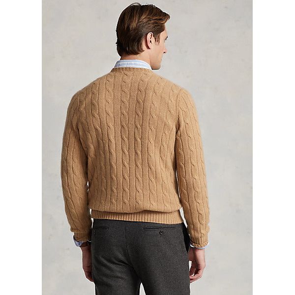 POLO RALPH LAUREN THE ICONIC CABLE-KNIT CASHMERE JUMPER - Yooto