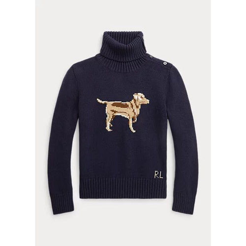 Load image into Gallery viewer, POLO RALPH LAUREN COTTON BLEND TURTLENECK WITH DOG - Yooto
