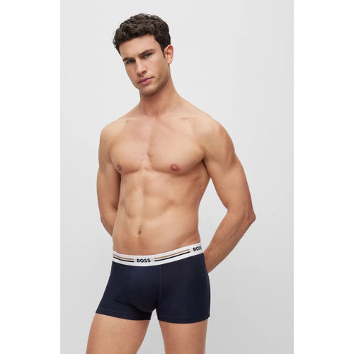 Load image into Gallery viewer, BOSS THREE-PACK OF SOFT-TOUCH STRETCH TRUNKS WITH LOGO WAISTBANDS - Yooto
