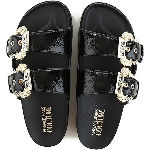 Load image into Gallery viewer, VERSACE JEANS COUTURE LOGO DETAILED SANDALS - Yooto
