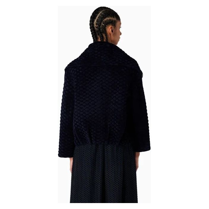 EMPORIO ARMANI BLOUSON IN CHENILLE EFFECT FABRIC WITH NATURAL 3D QUILTING - Yooto