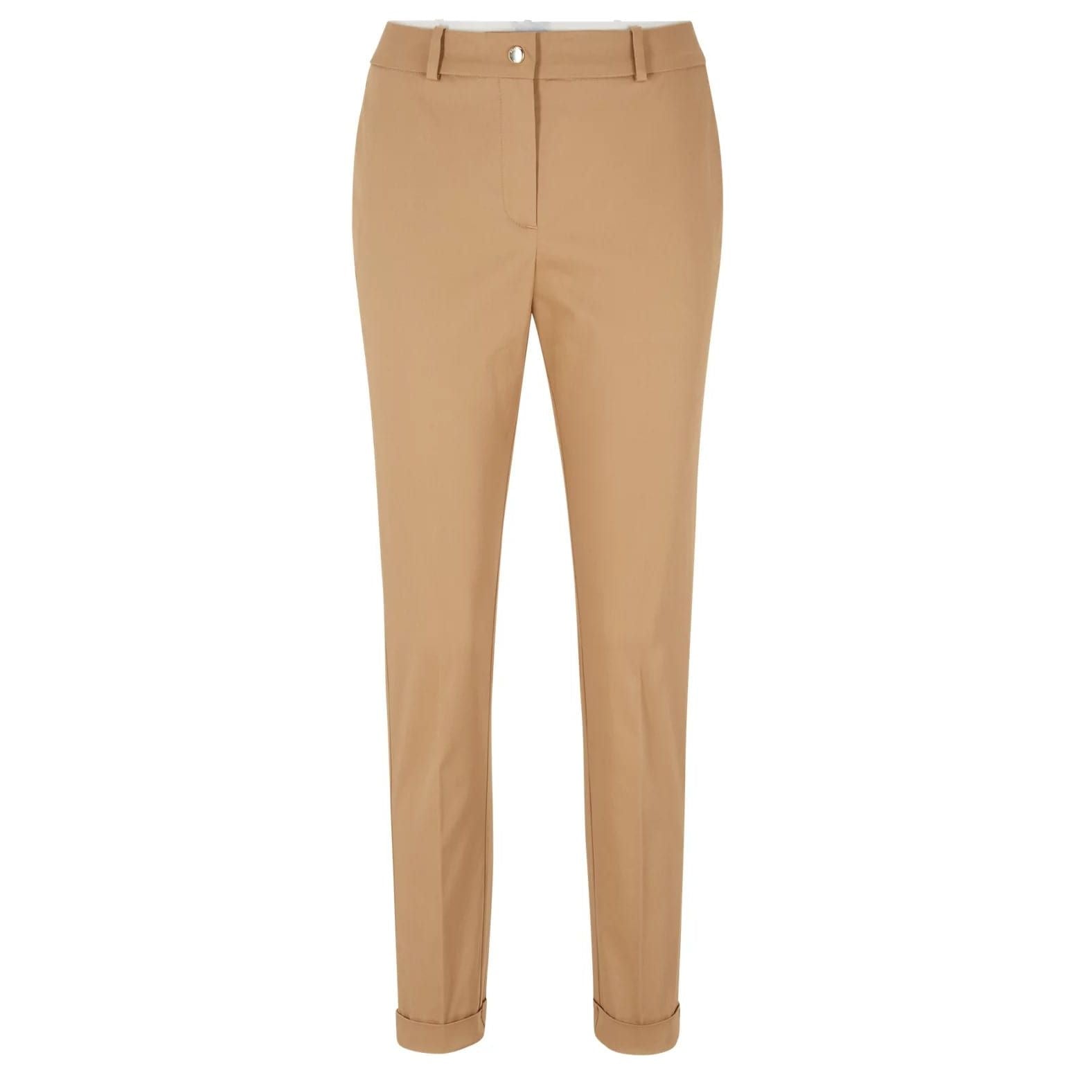 BOSS REGULAR-FIT TROUSERS IN STRETCH-COTTON TWILL - Yooto