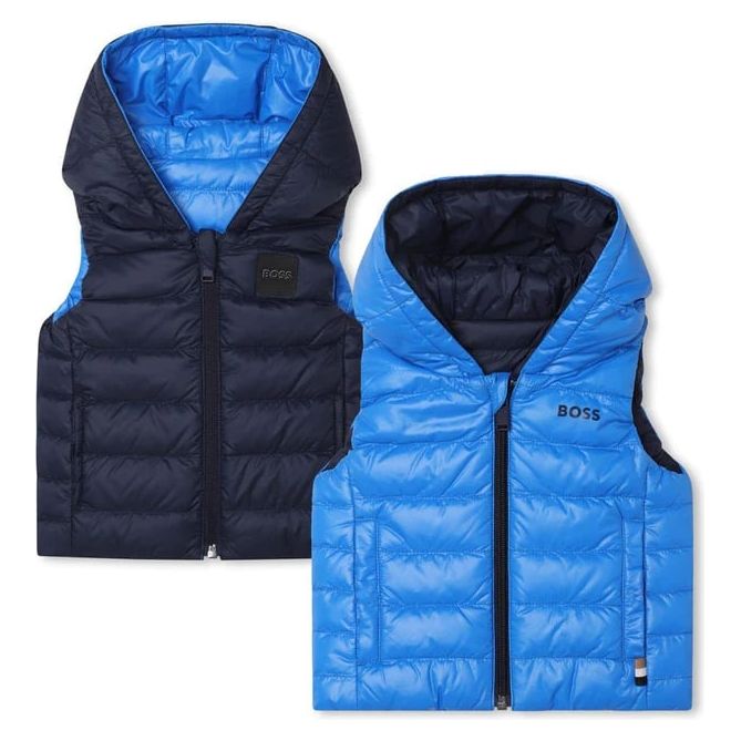 BOSS KIDS WATER-REPELLENT REVERSIBLE PADDED GILET - Yooto