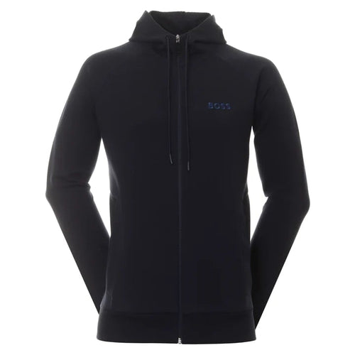 Load image into Gallery viewer, BOSS COTTON-BLEND ZIP-UP HOODIE WITH CONTRAST LOGO - Yooto
